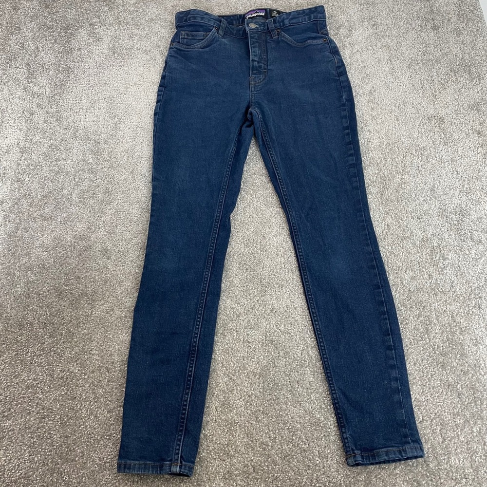 Patagonia Jeans Womens 28 x 28 Slim Skinny Dark Wash Organic Cotton Denim Blue